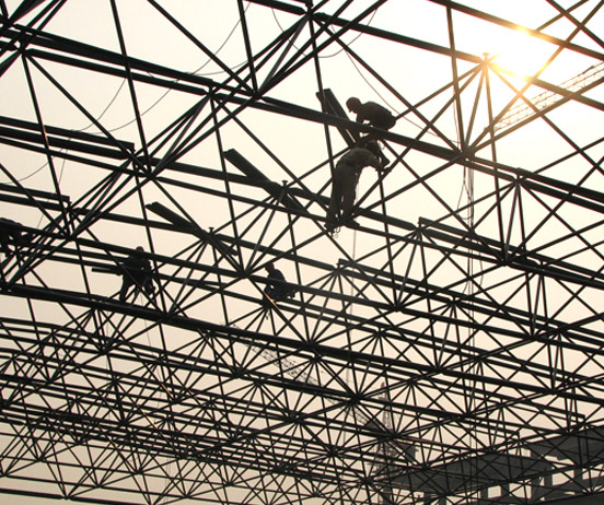 肥城厂房网架安装